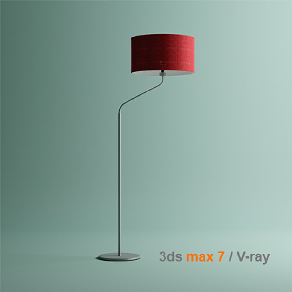 modern standing lamp 3d 3ds - massive standing lamp by lajhar