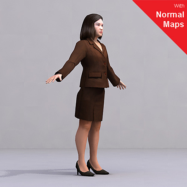 3d model axyz 2 rigged characters - BWom0012-CS by axyzdesign