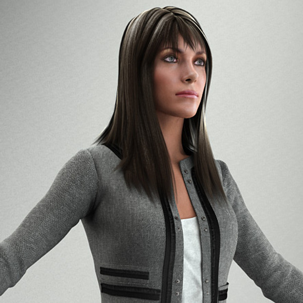 body rigged skin 3d model - CWom0006-HD2-CS... by axyzdesign