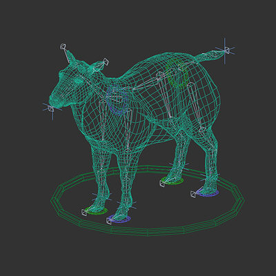 sheep polys wool 3d max - Rigged Sheep by NONECG