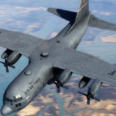 3d c-130 hercules military transport - C-130 Hercules by earth art