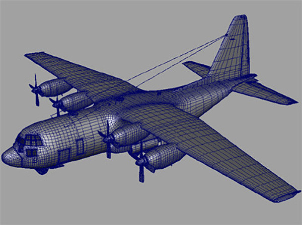 3d c-130 hercules military transport - C-130 Hercules by earth art