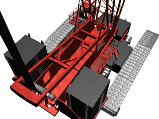 crawler crane 18000 3d model - 18000_Crane.max by danpryce