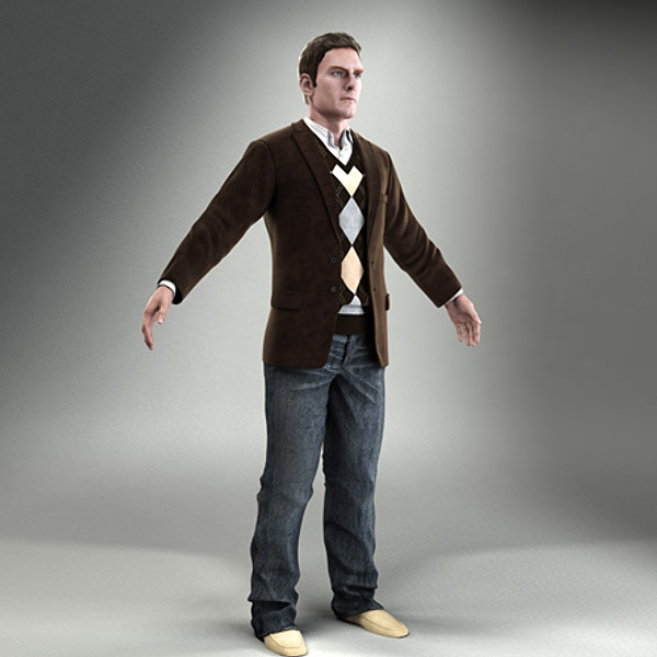 body rigged skin 3d model - CMan0006-HD2-CS... by axyzdesign