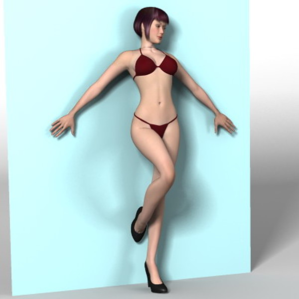 3d biped physique woman sandra model - Sandra.zip by 3dMag