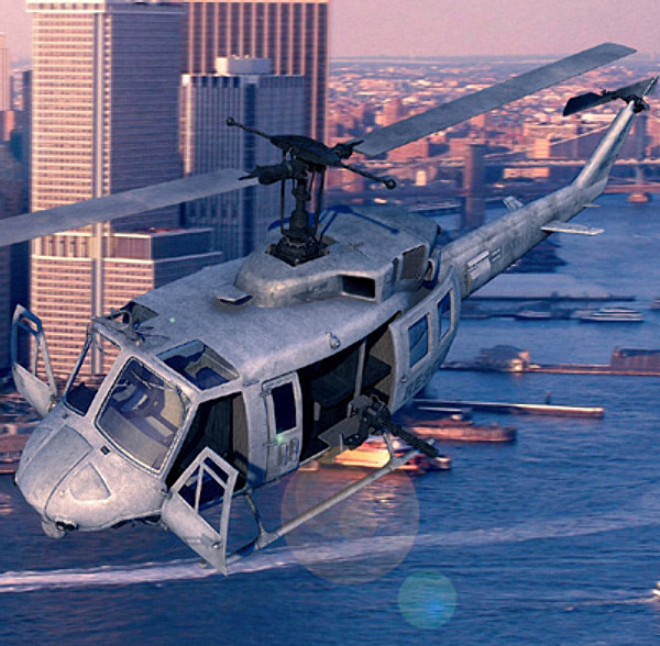 3d helicopter iroquois huey model - UH1N Iroquois(huey) by earth art