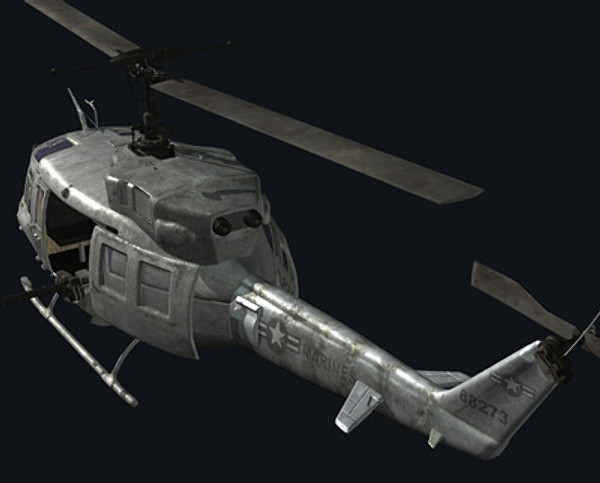 3d helicopter iroquois huey model - UH1N Iroquois(huey) by earth art