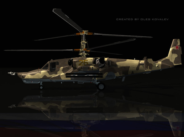 3d russian attack helicopter ka-50 model - Ka-50 Hokum (pro edition).part01.rar by Oleg88Russia