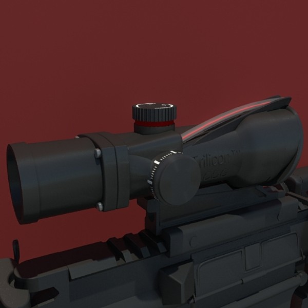 3d m4a1 acog grenade - M4A1 by SuIXo