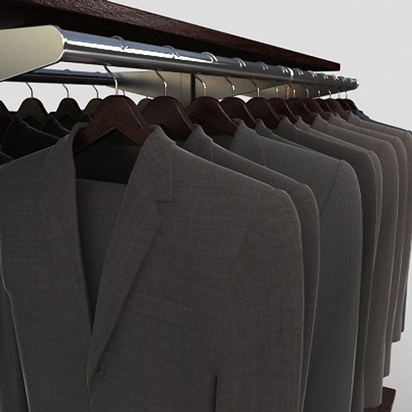 suit rack 3d max - suit rack by monkeyodoom