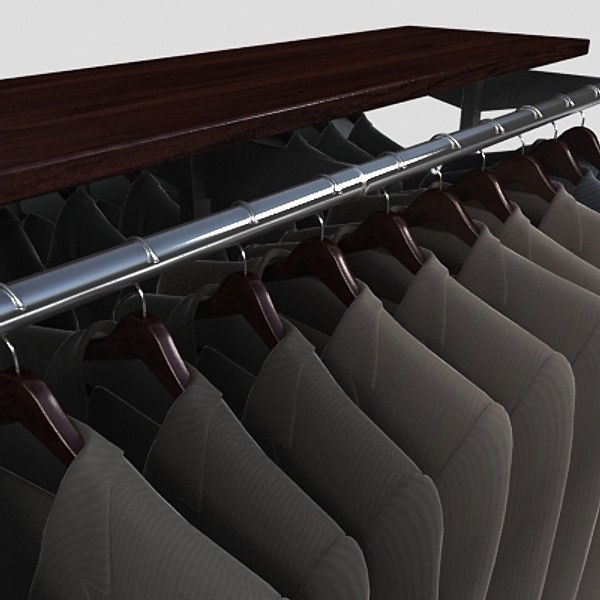 suit rack 3d max - suit rack by monkeyodoom