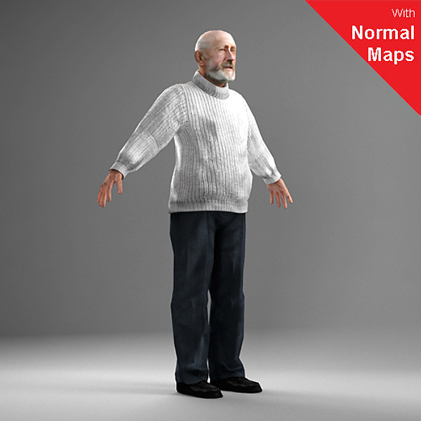 3d model axyz rigged characters - CMan0028-FBX by axyzdesign
