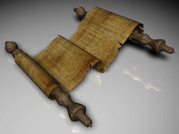 papyrus scroll 3d model - Ancient Papyrus Scroll... by Whong