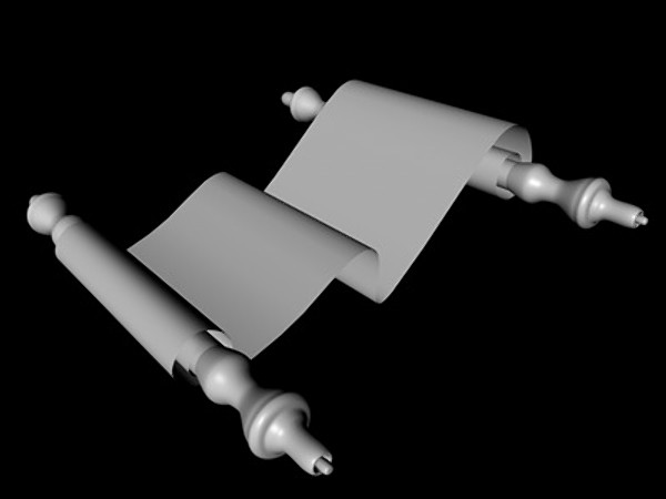 papyrus scroll 3d model - Ancient Papyrus Scroll... by Whong