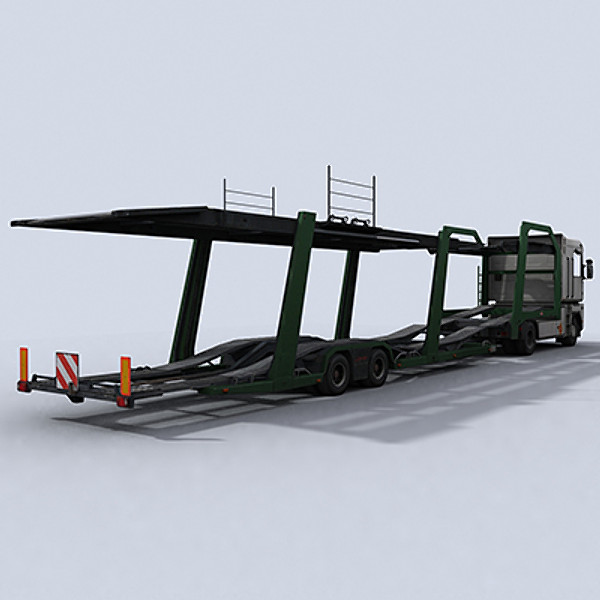 3d car transporter truck model - Car Transporter Truck 1 by papillon