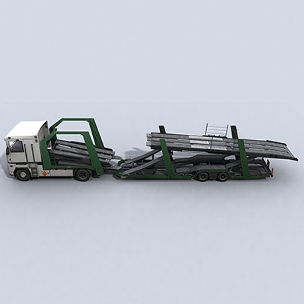 3d car transporter truck model - Car Transporter Truck 1 by papillon