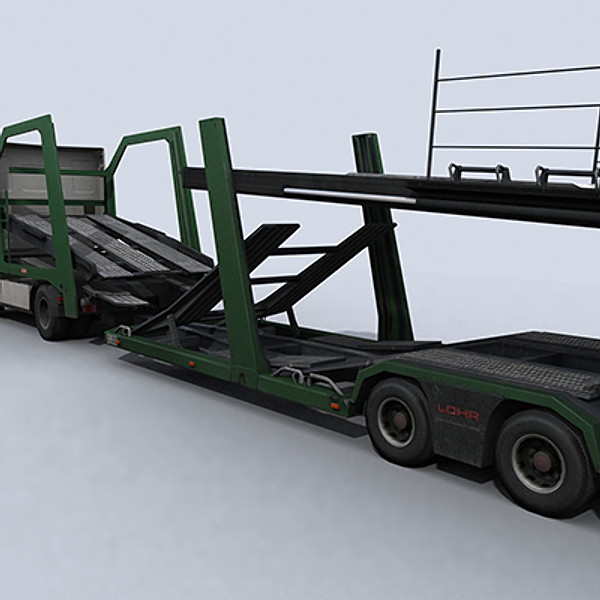3d car transporter truck model - Car Transporter Truck 1 by papillon