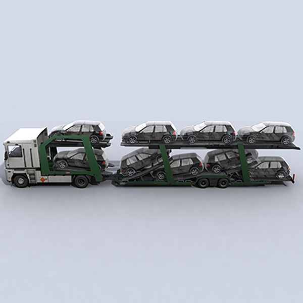 3d car transporter truck model - Car Transporter Truck 1 by papillon