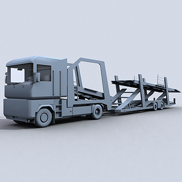 3d car transporter truck model - Car Transporter Truck 1 by papillon