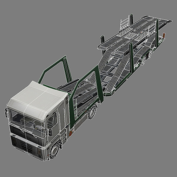 3d car transporter truck model - Car Transporter Truck 1 by papillon