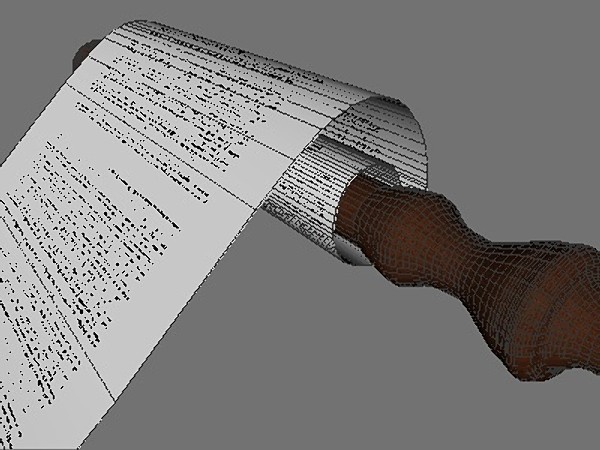 papyrus scroll 3d model - Ancient Papyrus Scroll... by Whong