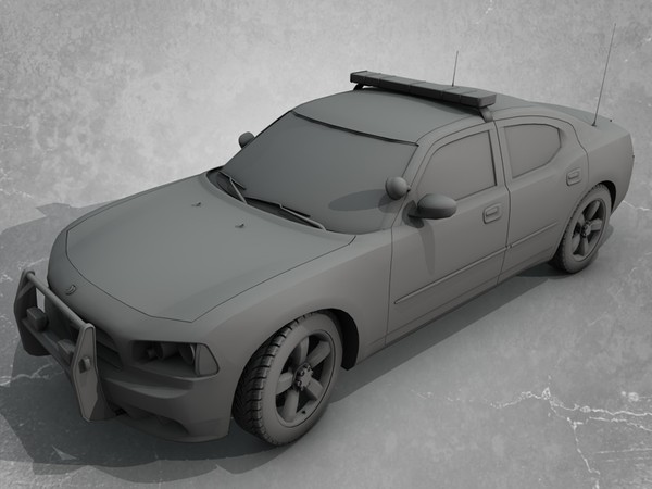 charger police cruiser 3d model - Charger Police Cruiser by JonnyChapps