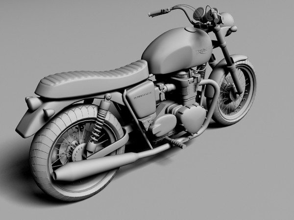 3d cruiser triumph bonneville - Triumph Bonneville 2008 by Gonzo_3d