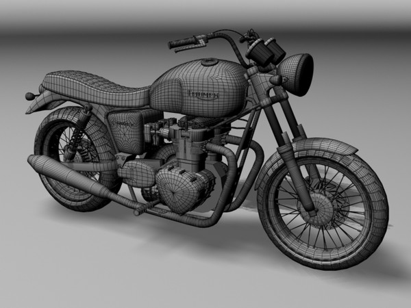 3d cruiser triumph bonneville - Triumph Bonneville 2008 by Gonzo_3d