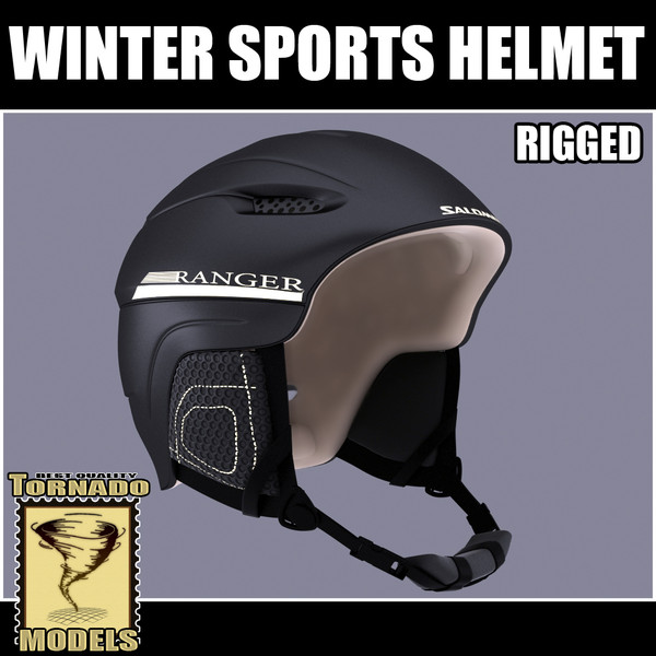 3d model winter sports helmet ski - Winter Sports Helmet and Ski Goggles by Tornado Studio