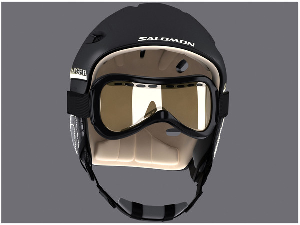 3d model winter sports helmet ski - Winter Sports Helmet and Ski Goggles by Tornado Studio