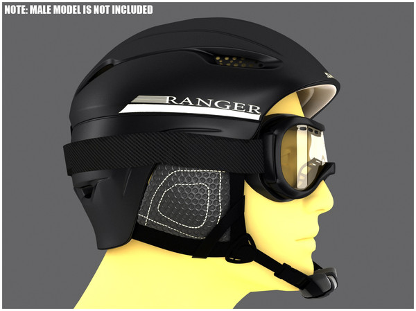 3d model winter sports helmet ski - Winter Sports Helmet and Ski Goggles by Tornado Studio