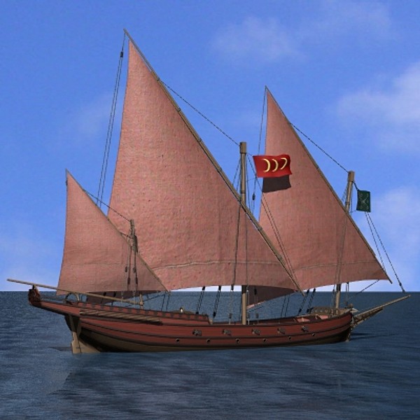xebec pirate ship 3d model - Xebec by mostlysquare