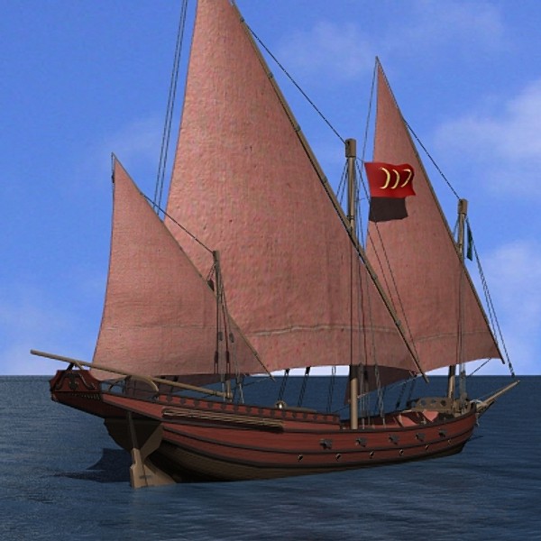 xebec pirate ship 3d model - Xebec by mostlysquare