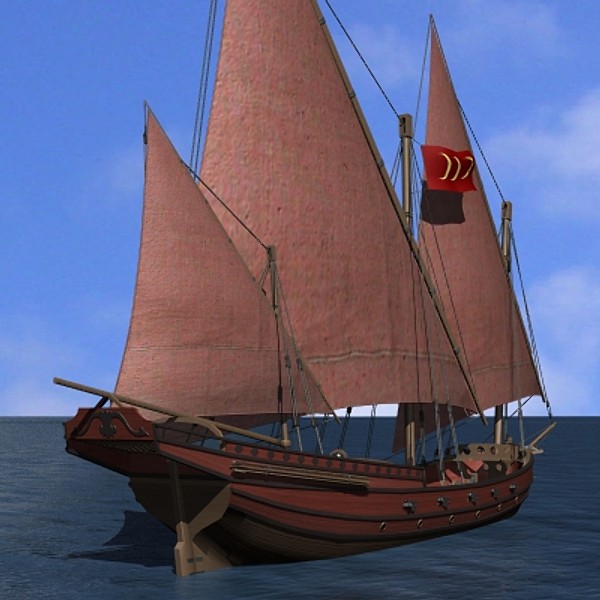 xebec pirate ship 3d model - Xebec by mostlysquare