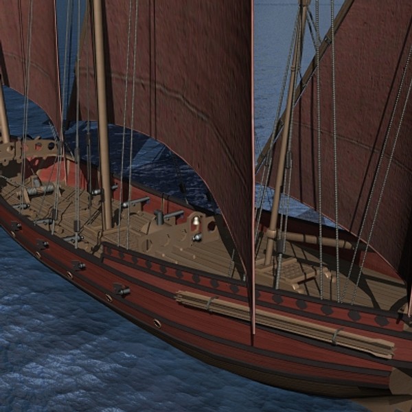 xebec pirate ship 3d model - Xebec by mostlysquare