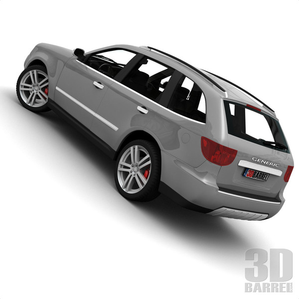maya generic car - Generic Car 004 - SUV by 3Dbarrel
