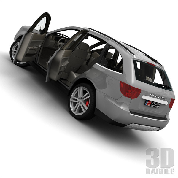 maya generic car - Generic Car 004 - SUV by 3Dbarrel