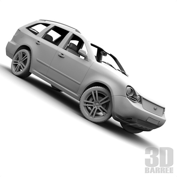 maya generic car - Generic Car 004 - SUV by 3Dbarrel