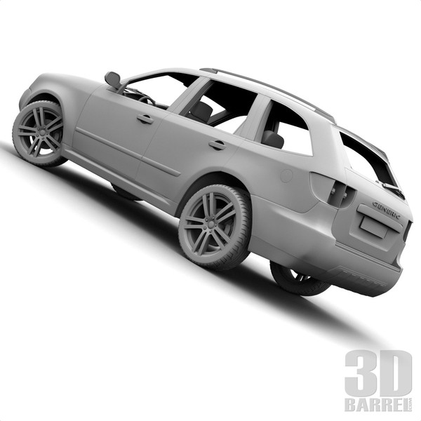 maya generic car - Generic Car 004 - SUV by 3Dbarrel