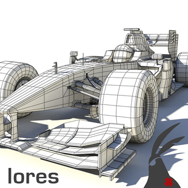generic 2010 race car obj - F1 2010 generic racecar by braverabbit