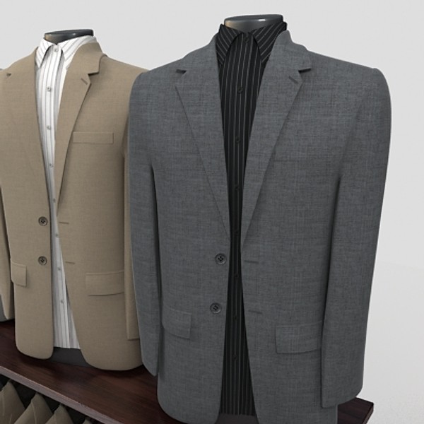 3d model of sport coat rack - sport coat rack by monkeyodoom