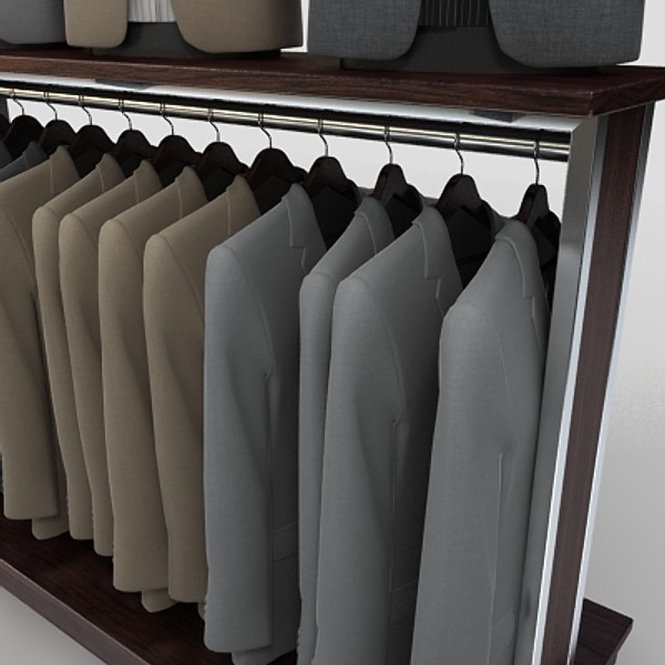3d model of sport coat rack - sport coat rack by monkeyodoom