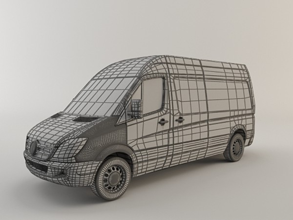 mercedes benz sprinter 3d model - Mercedes Benz Sprinter... by aldaris81
