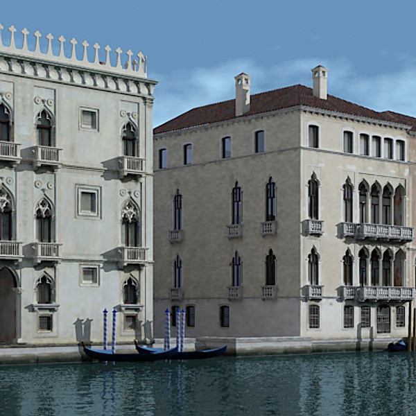 scene palaces house buildings 3ds - Venice Palaces - Grand Canal Scene by Til E