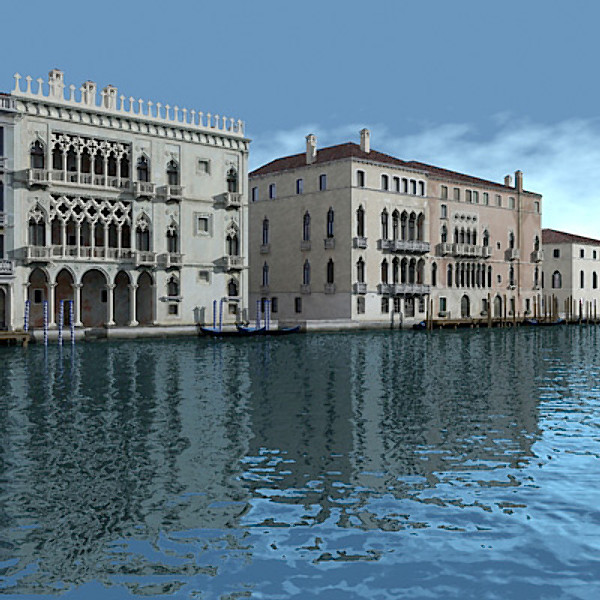 scene palaces house buildings 3ds - Venice Palaces - Grand Canal Scene by Til E