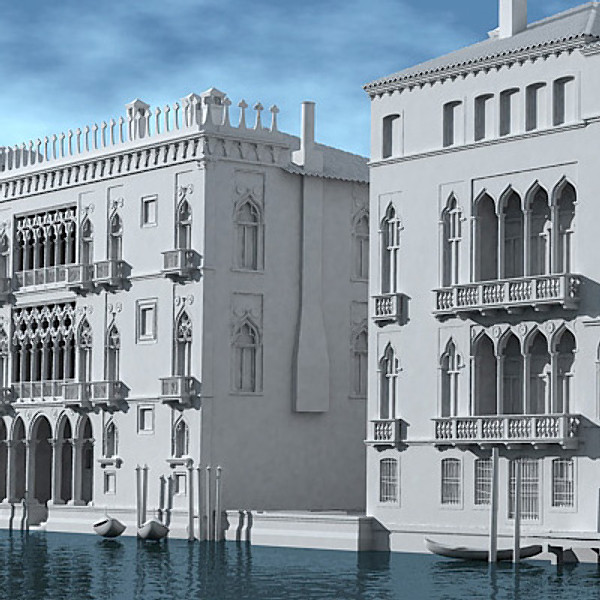 scene palaces house buildings 3ds - Venice Palaces - Grand Canal Scene by Til E