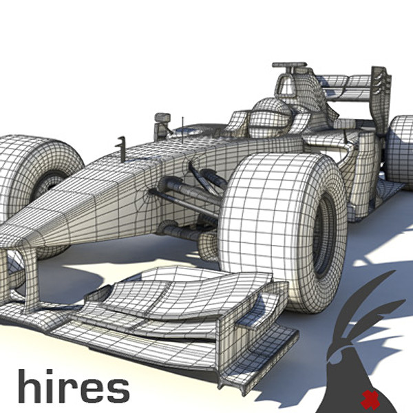 generic 2010 race car 3d model - F1 2010 generic racecar (rigged) by braverabbit