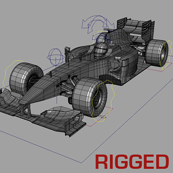 generic 2010 race car 3d model - F1 2010 generic racecar (rigged) by braverabbit