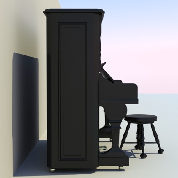 antique piano 3ds - piano_3DS.zip by savitch