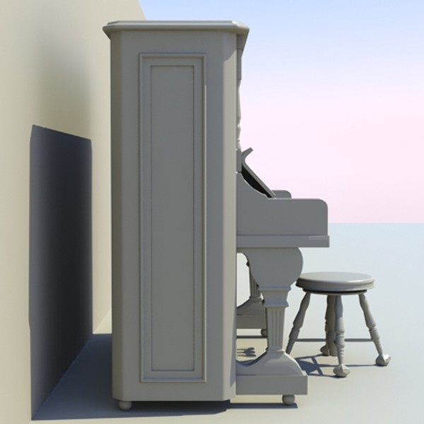 antique piano 3ds - piano_3DS.zip by savitch